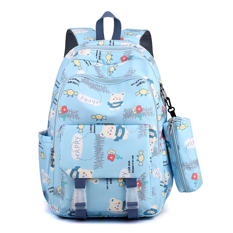 High-end backpack for girls, leisure backpack waterproof back bag for primary school students 2