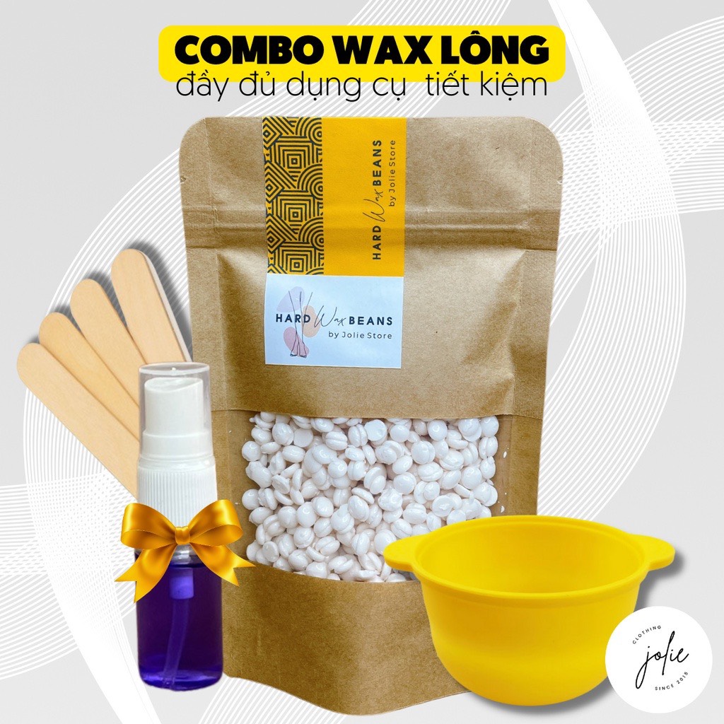 Combo sáp wax lông, sáp wax dừa premier cao cấp siêu bám và chén silicon, tặng kèm mỡ trăn nguyên chất, lotion hoặc dầu