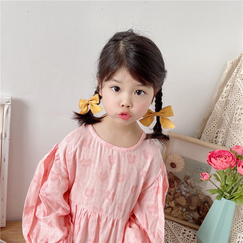 [MỚI] SET2 - KẸP TÓC NƠ BASIC PHONG CÁCH TIỂU THƯ ĐÁNG YÊU CHO BÉ - NUNAM SHOP