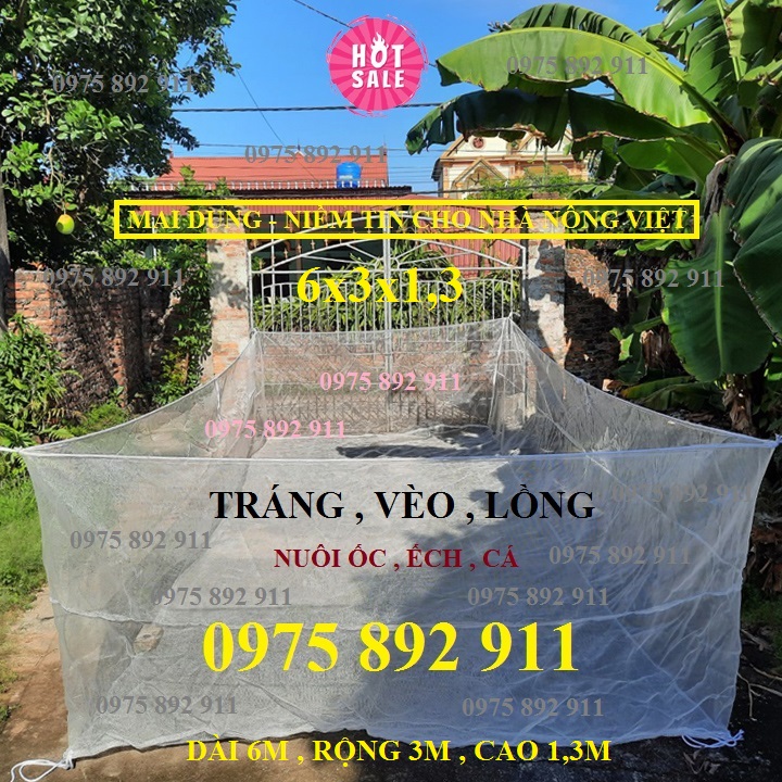 Tráng vèo lồng nuôi ốc ếch cá