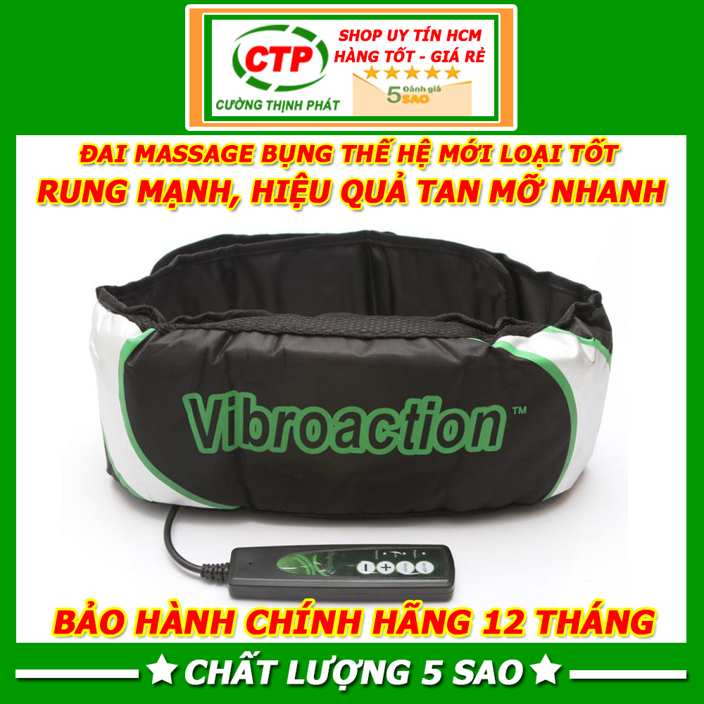[HCM]Đai Massage Giảm Mỡ Bụng Máy Mát Xa VIBROACTION