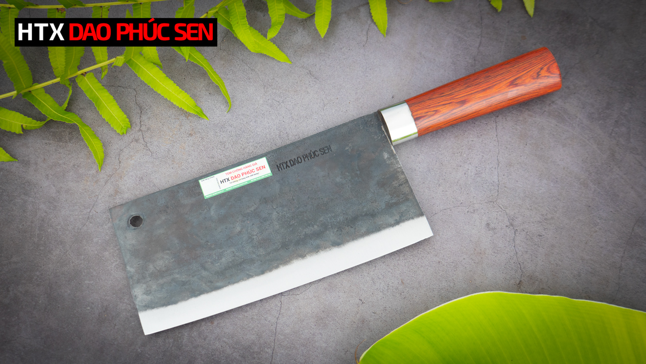 Dao thái phở nhà hàng bản 10cm nhíp xe cán gỗ GTPC
