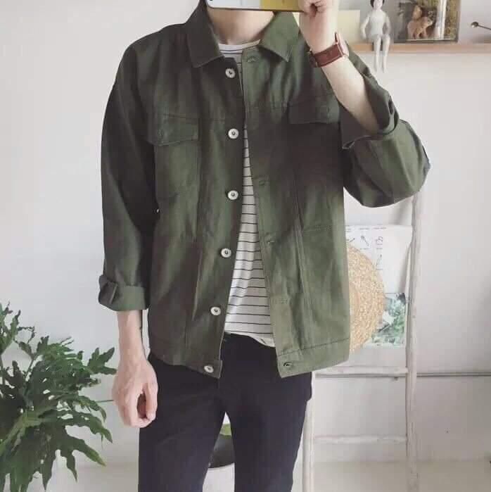 [HCM]ÁO KHOÁC KAKI NAM TRƠN (3 SIZE ĐỦ MÀU)
