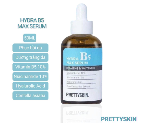 Tinh Chất Phục Hồi Dưỡng Trắng Hydra Max Serum B5 Prettyskin - 50ml