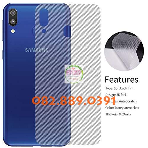[HCM]Miếng dán mặt lưng skin carbon Samsung Galaxy A10/ A10s trong 3D đen