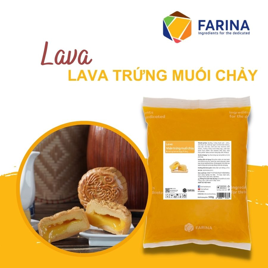 Nhân lava trứng muối chảy farina 500g
