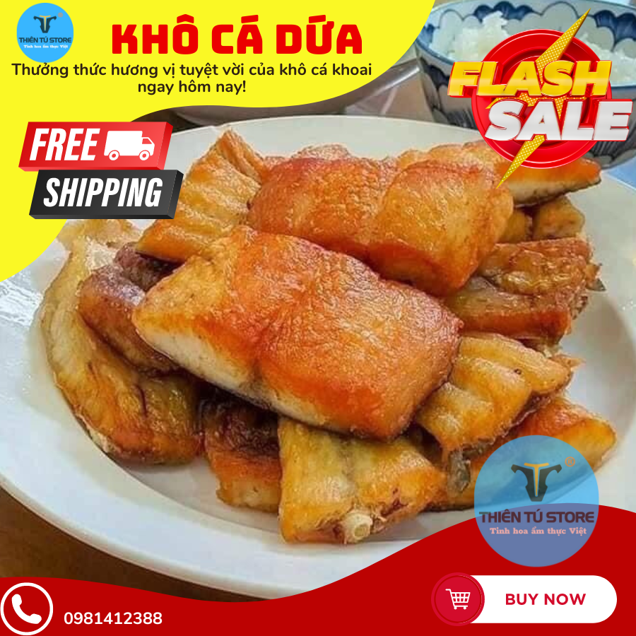 Khô cá dứa xẻ không xương, đặc sản Cần Giờ, chất lượng tuyệt hảo Thiên tú store