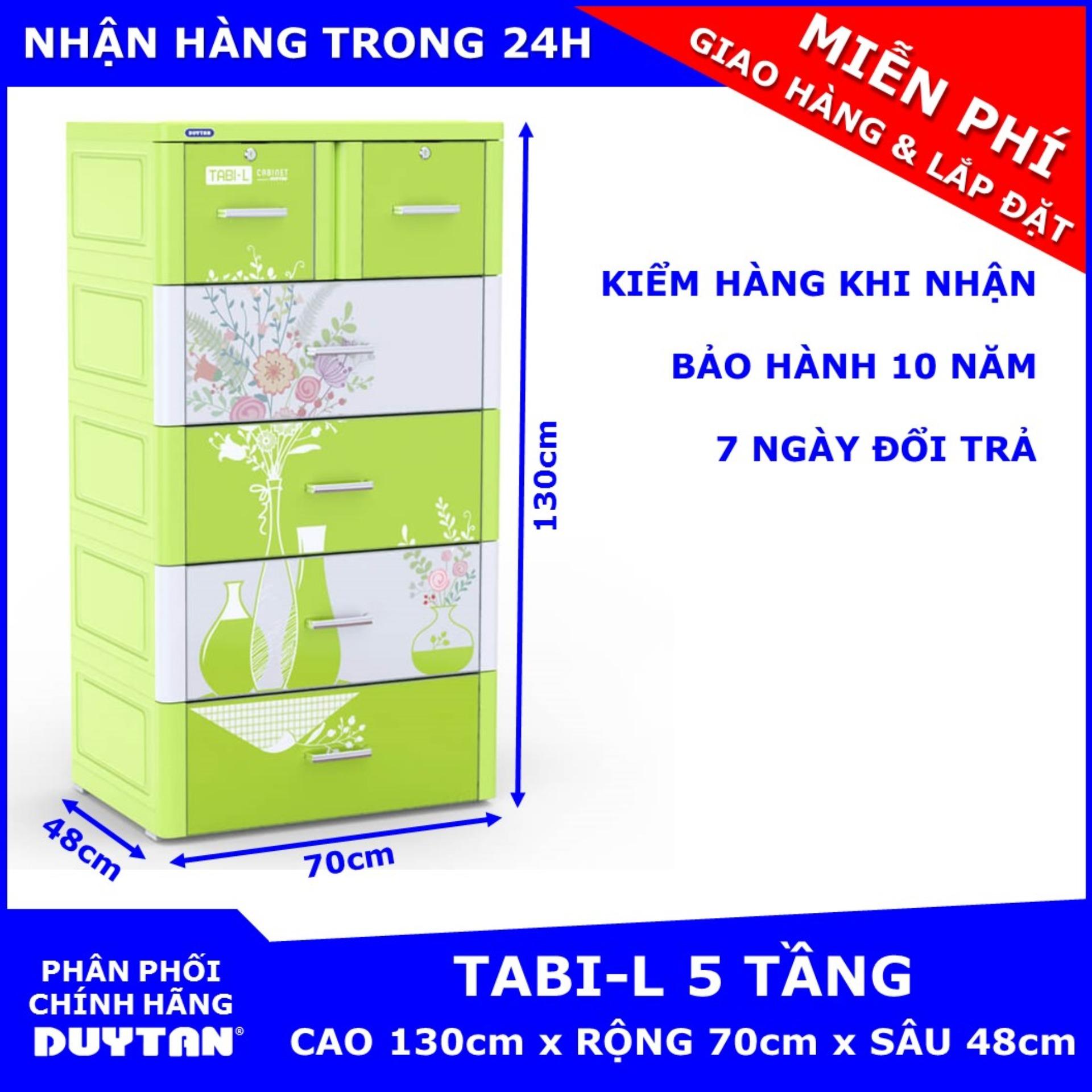 Tủ nhựa Duy Tân TABI-L 5 tầng (Xanh lá)