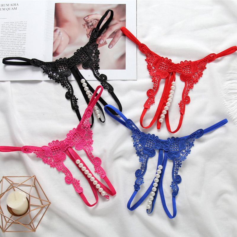 Women's Lace Underwear with Floral Embroidery