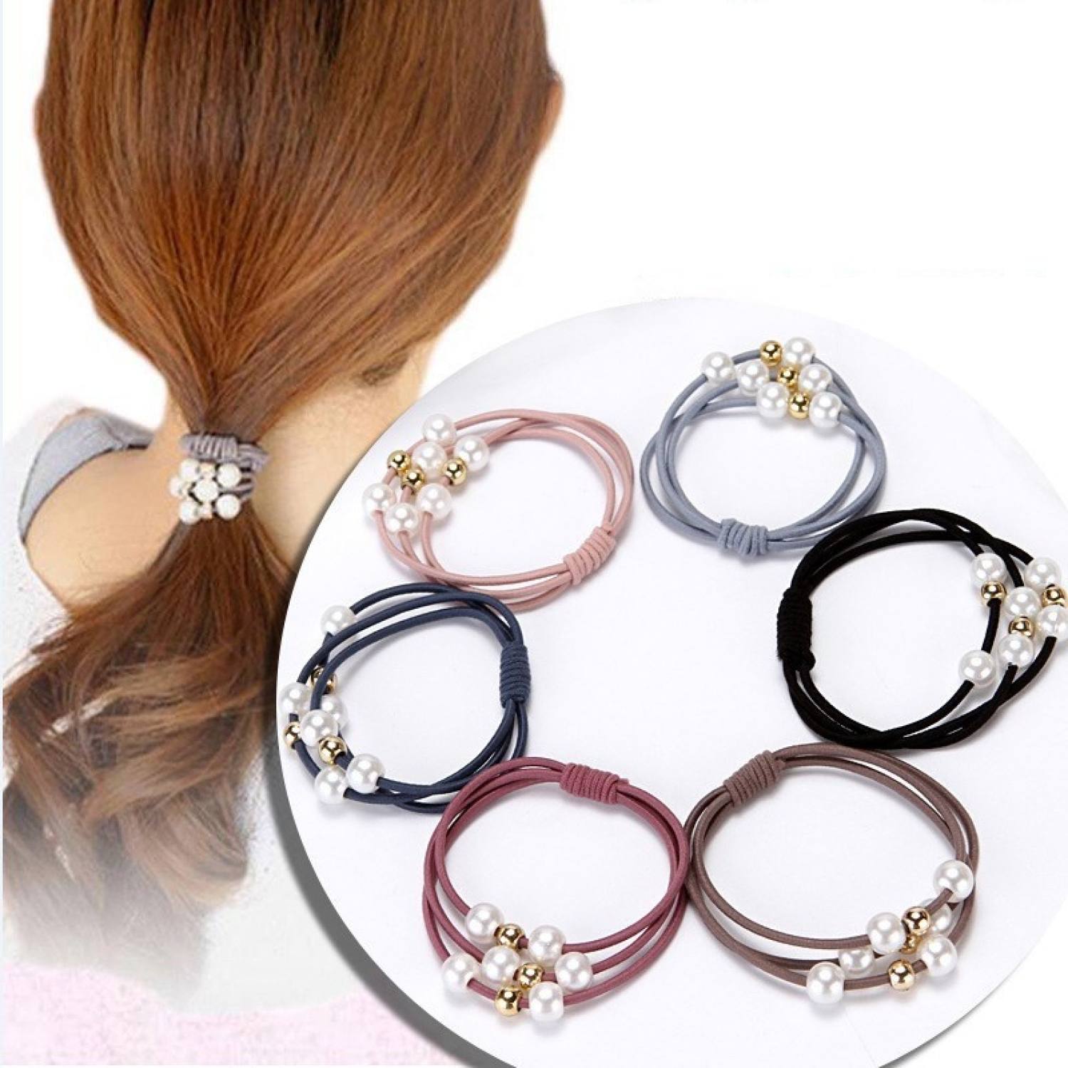 Dây Thun Cột Tóc Buộc Tóc Hạt Ngọc Nữ Đẹp Dễ Thương Style Hàn Quốc (Giá Sỉ Siêu Rẻ)