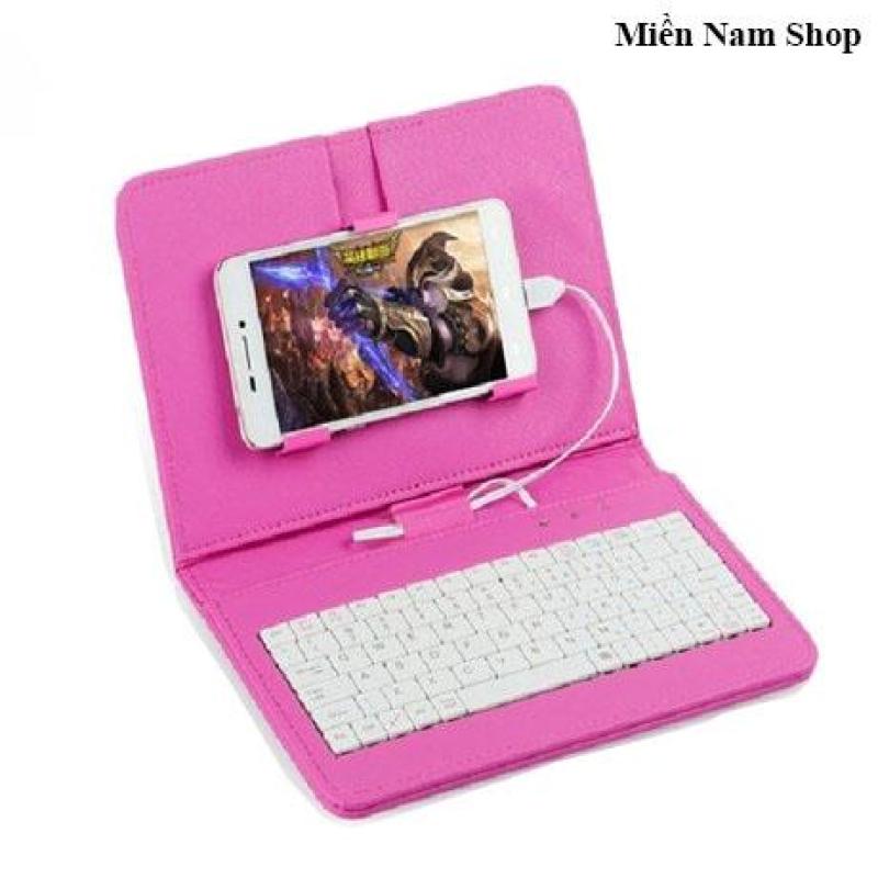 Giá Bao da + bàn phím cho điện thoại - máy tính bảng 4.5 - 7 inch