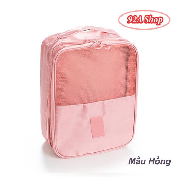 túi đựng giầy dép 3 ngăn cỡ đại treo tay kéo vali 6