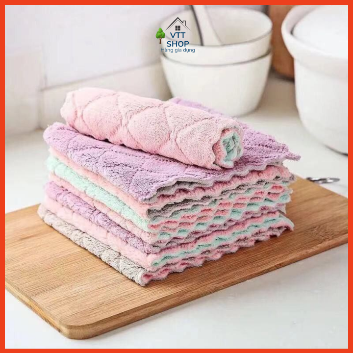 Khăn lau đa năng 2 mặt siêu thấm hút (lau bếp, bát đĩa, ...)
