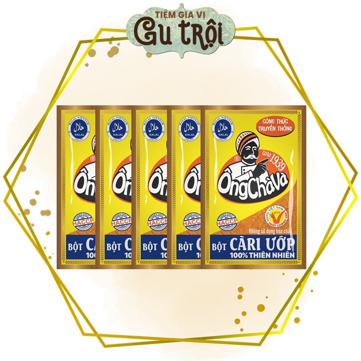 Combo 5 Gói Bột Cà Ri Ướp 18gram Ông Chà Và (Curry Seasoning Powder)