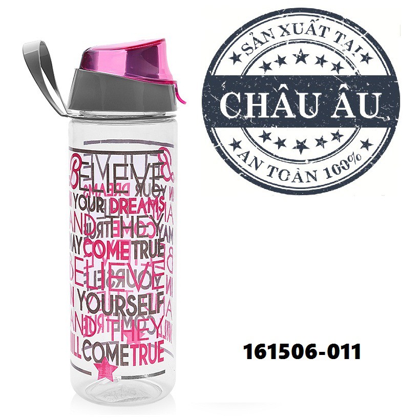 Bình nhựa thể thao có nắp Herevin 750ml (Họa tiết)