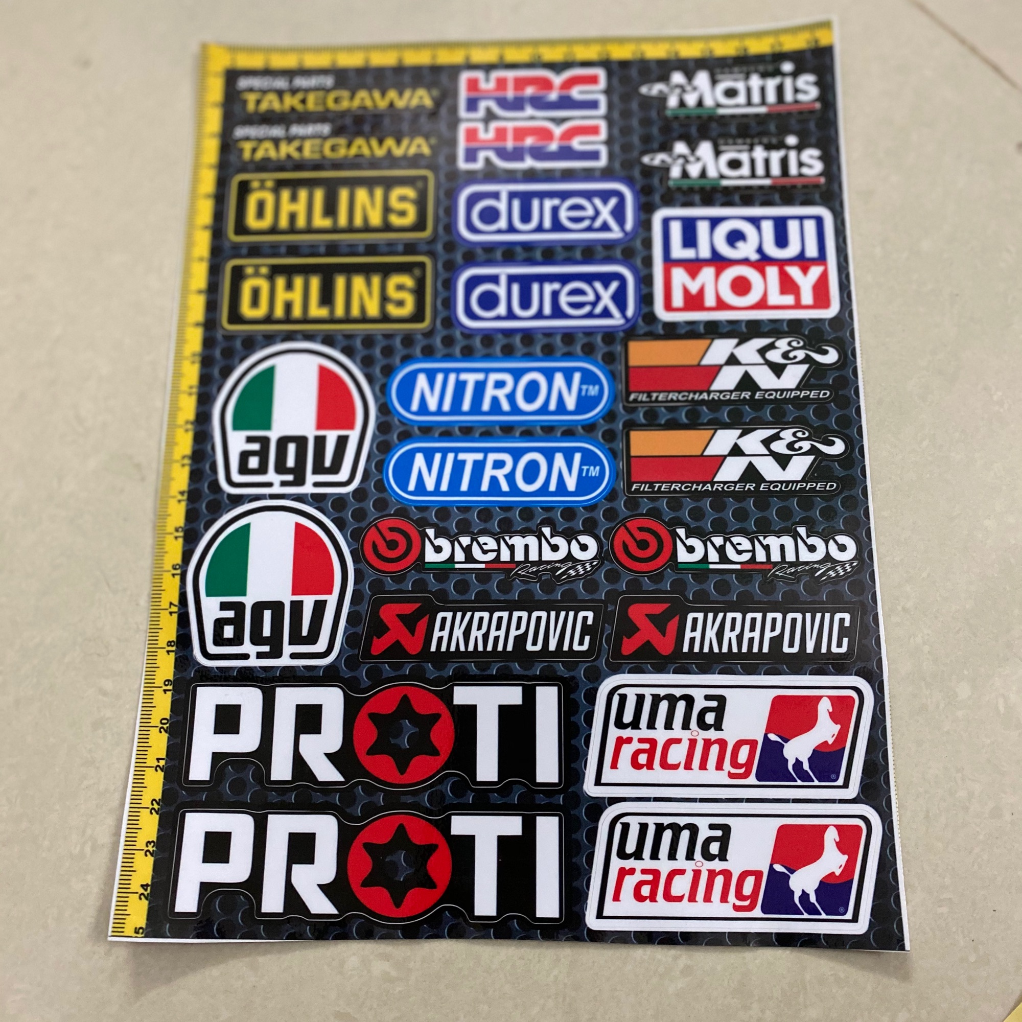 Sticker logo giấy dán trang trí xe máy