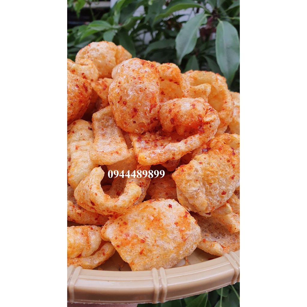 [Tết 2022]500gr DA HEO CHÁY TỎI 500g - đồ ăn vặt