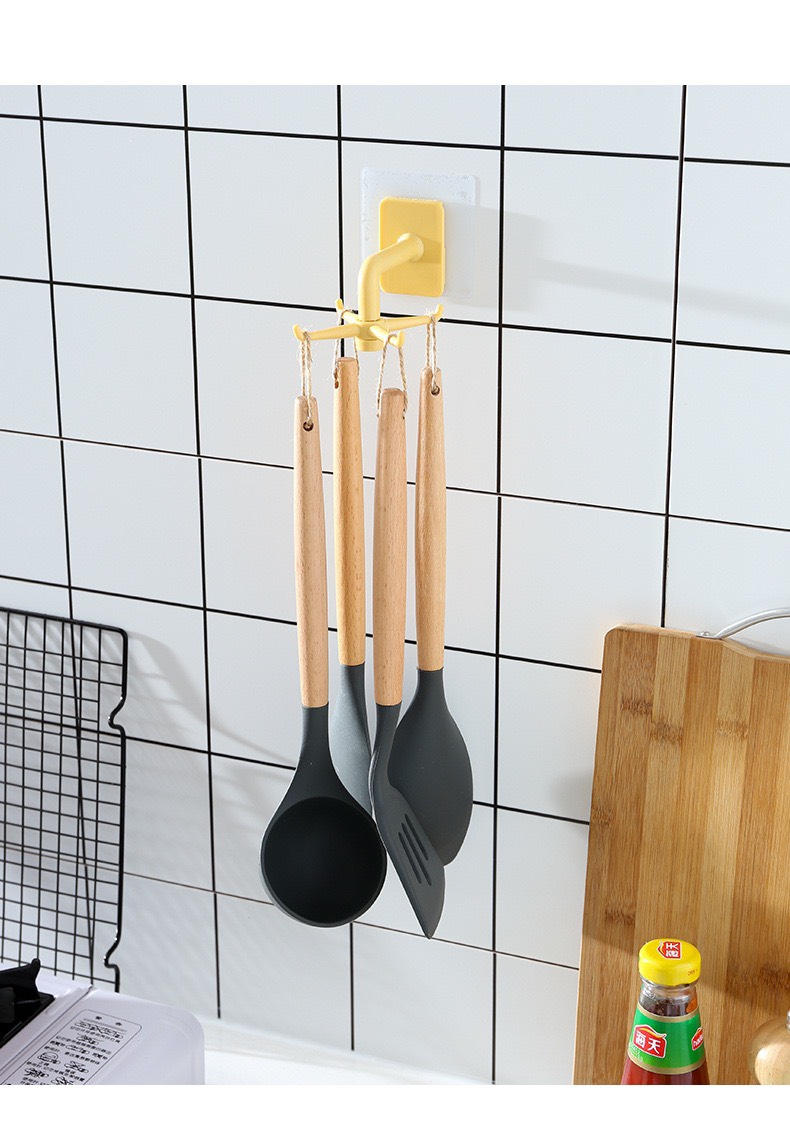 [HCM]Móc dán tường treo muỗng phòng bếp - 4 móc nhỏ
