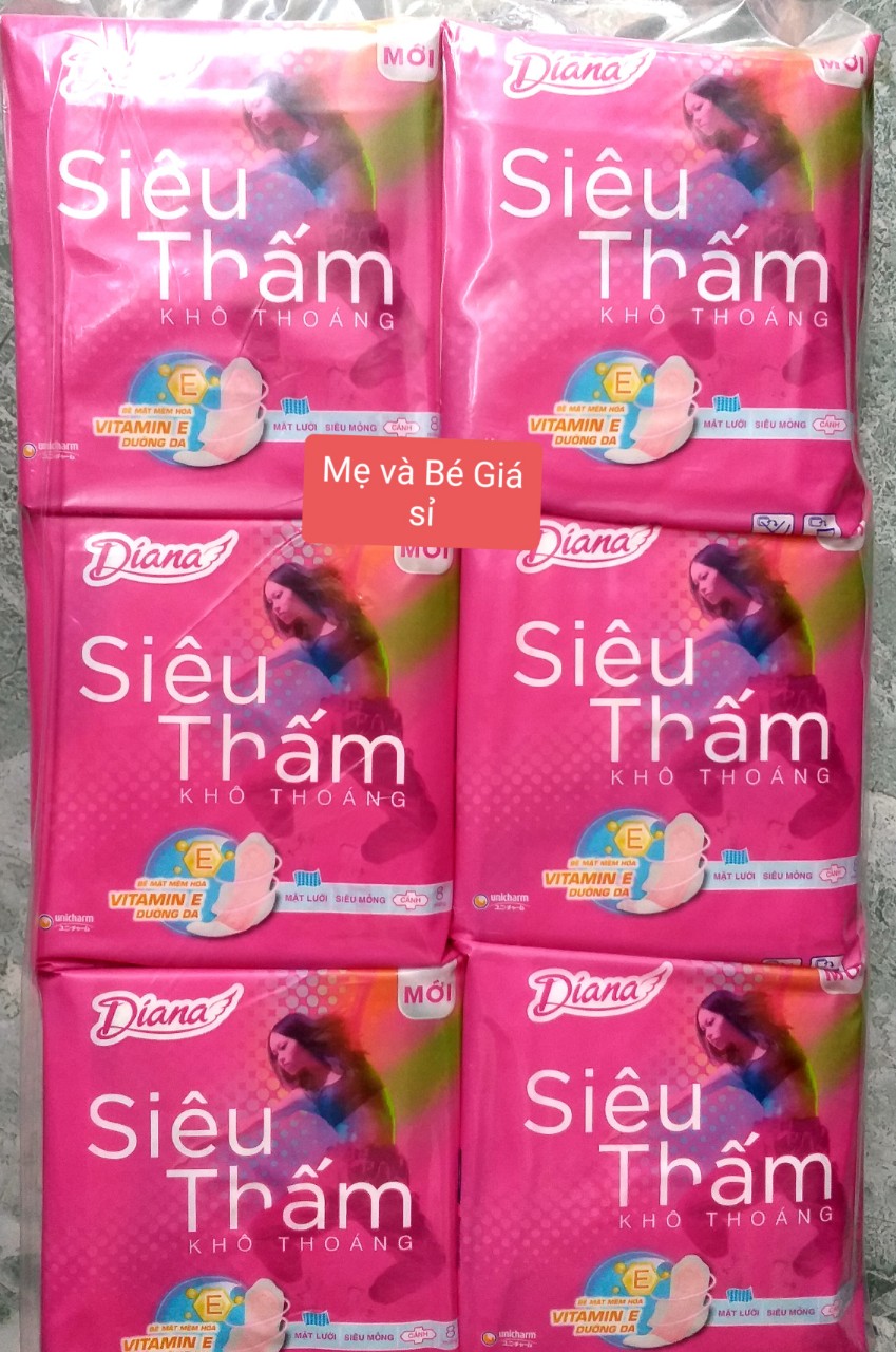 COMBO 6 GÓI/3 GÓI DIANA SIÊU THẤM SIÊU MỎNG CÁNH 23CM