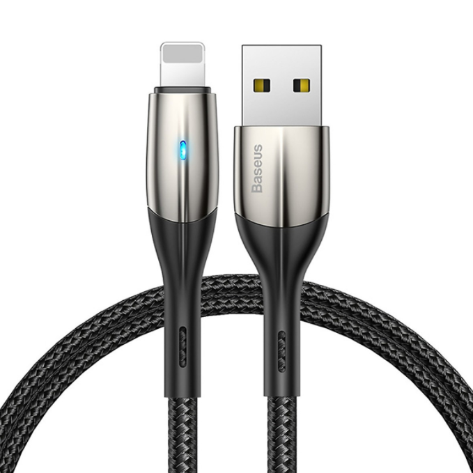 [BH 12 Tháng] Dây Cáp sạc nhanh iPhone - Cáp Lightning Baseus - Siêu bền - Chống Gẫy Đứt - Có Đèn LED