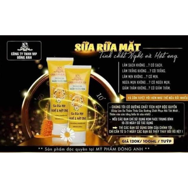 Sữa rửa mặt collagen x3 (công ty)