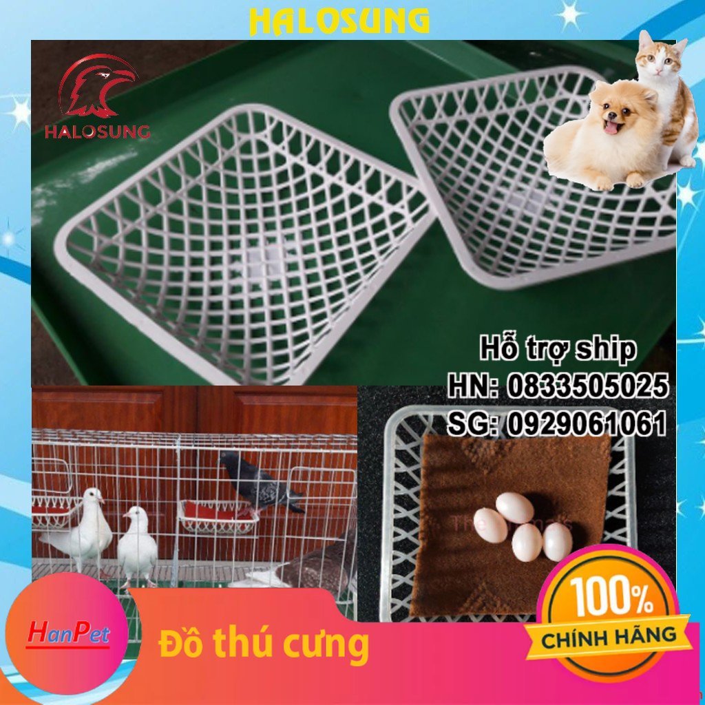[Phụ kiện] 1 cái - Máng ăn uống, ổ đẻ cho gà, chim bồ câu, chim cảnh Cóng HanpetHCM