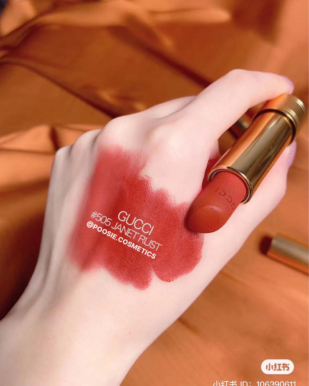 Son Gucci 505 Mat Janet Rust đỏ nâu