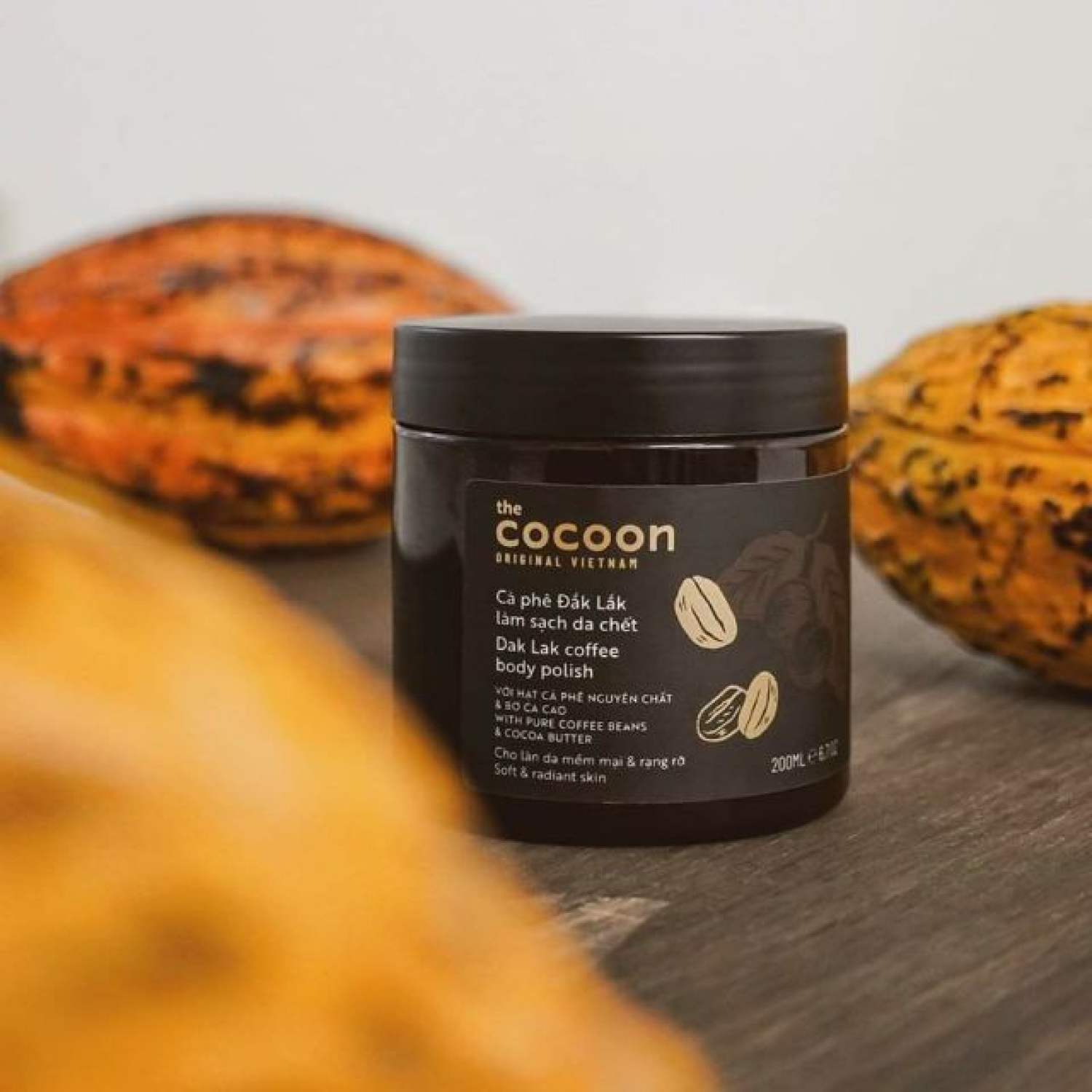 Tẩy Da Chết Cocoon Cà Phê Đắk Lắk nguyên chất 200ml