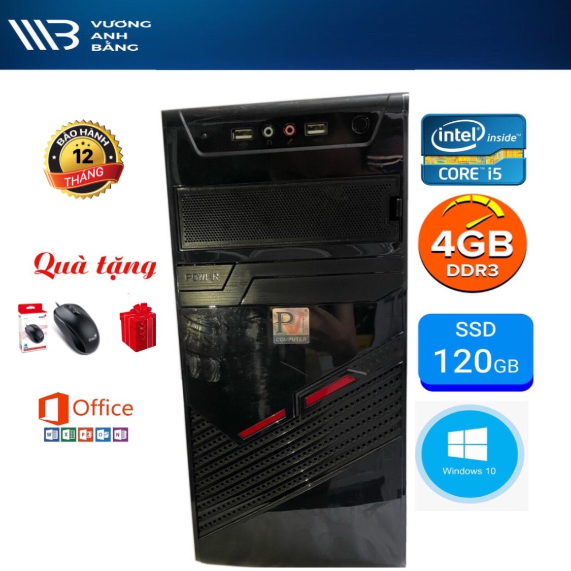 Thùng CPU máy tính core i5-4570, main H81