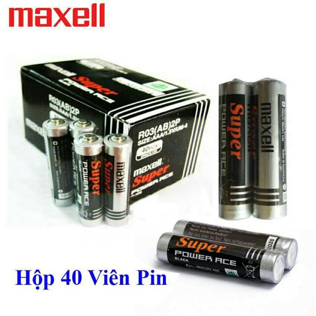 [HCM]Pin tiểu AAA maxell (1hộp 40 viên)