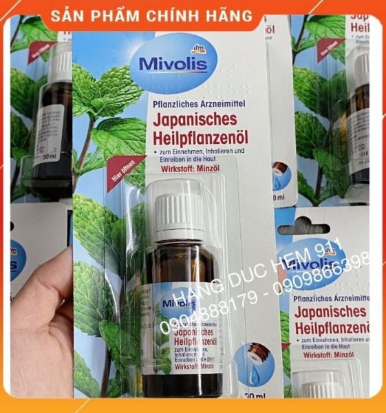 Tinh dầu bạc hà Mivolis Japanisches Heilpflanzenol 30 ml nội địa Đức giá rẻ