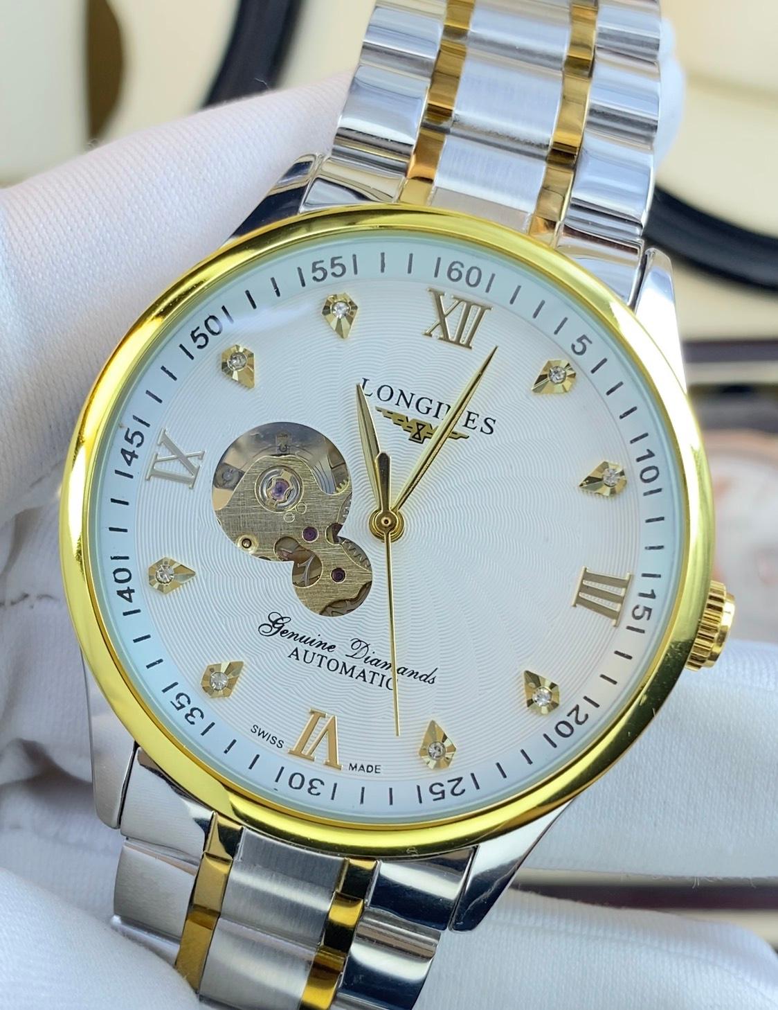 Máy cơ - Automatic Đồng hồ nam LONGINES - Mặt LỘ CƠ - Thép chống gỉ cao cấp