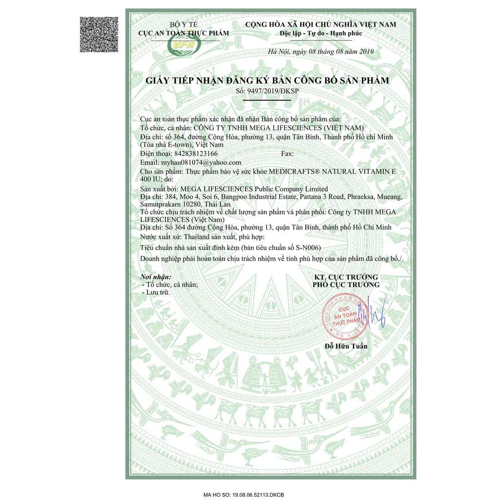 Natural Vitamin E 400 Mega We care - Enat 400 - E Thái Lan