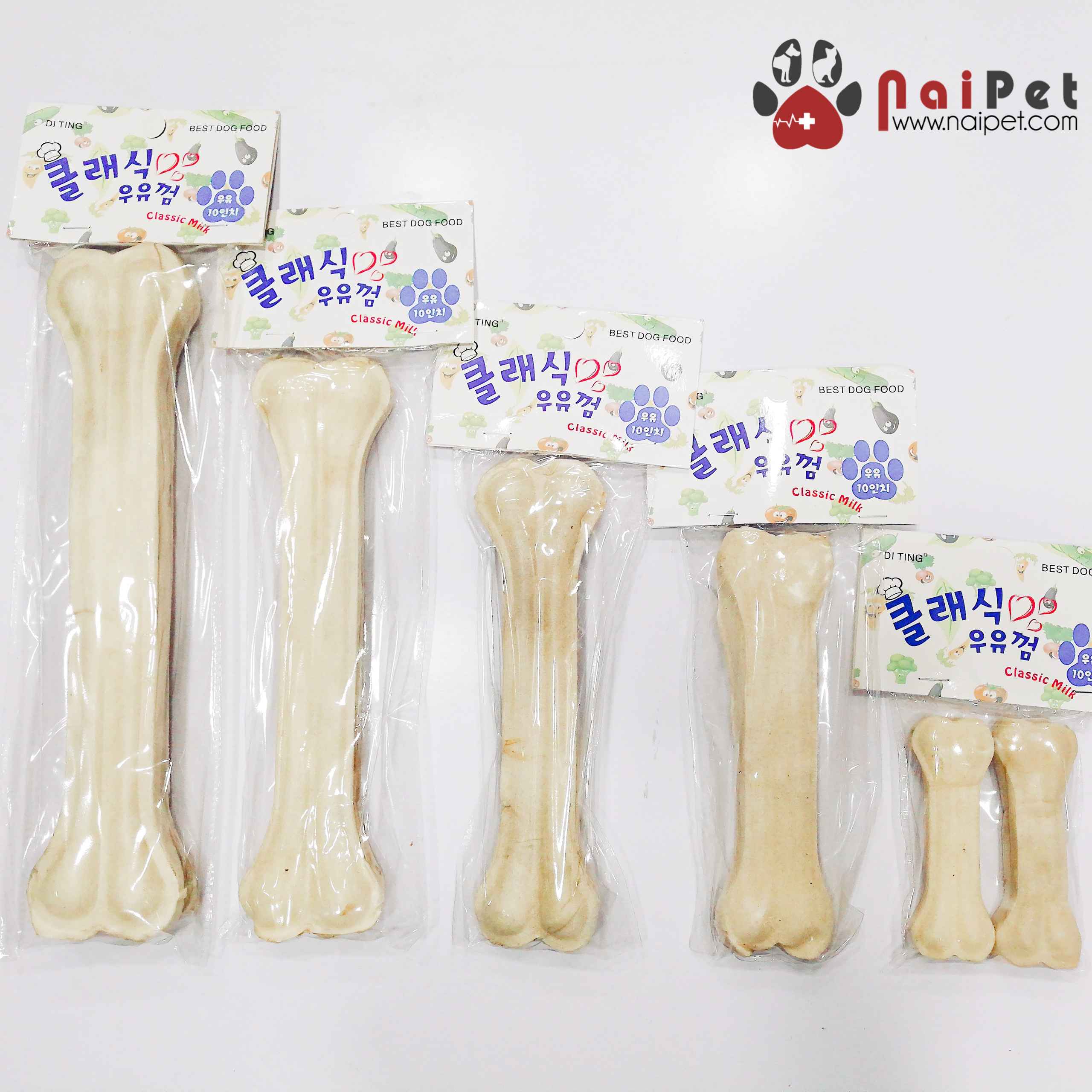 Đồ Ăn Vặt Xương Canxi Sữa Hàn Quốc Cho Chó Gặm Làm Sạch Răng Giúp Răng