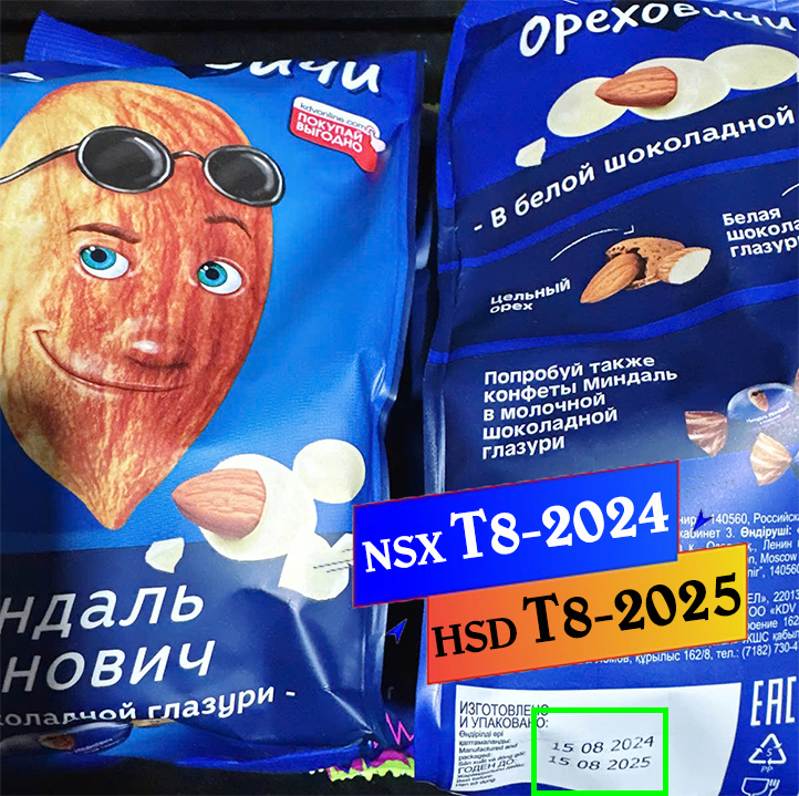 Kẹo socola hạnh nhân Ivan, Granddian Nga và Toniya Sweet các loại