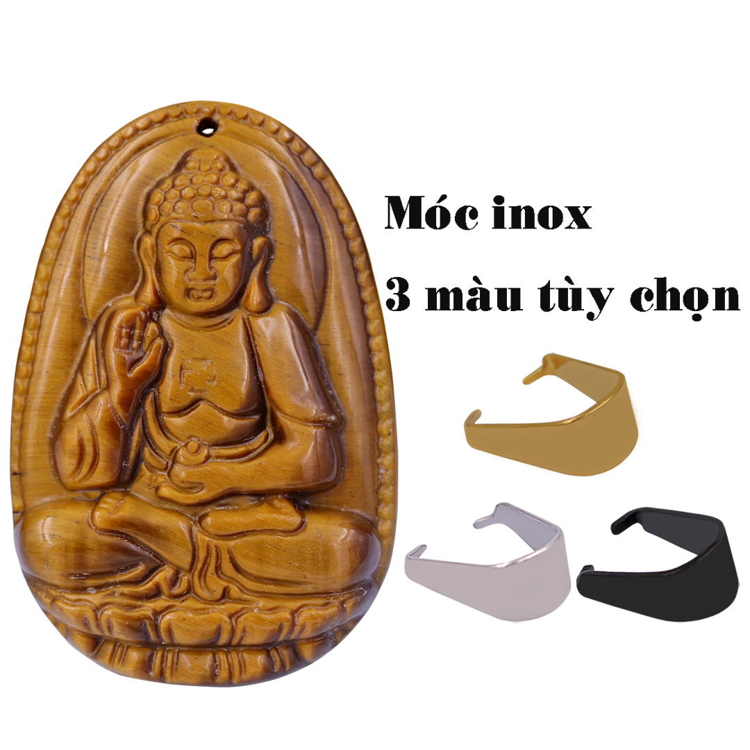 Buddha pendant Edition Destiny Stone Tiger Eye-Buddha Guardian 12 child armor-size suitable for male and female-bundled hook stainless steel-faced stone feng shui peace, prosperity