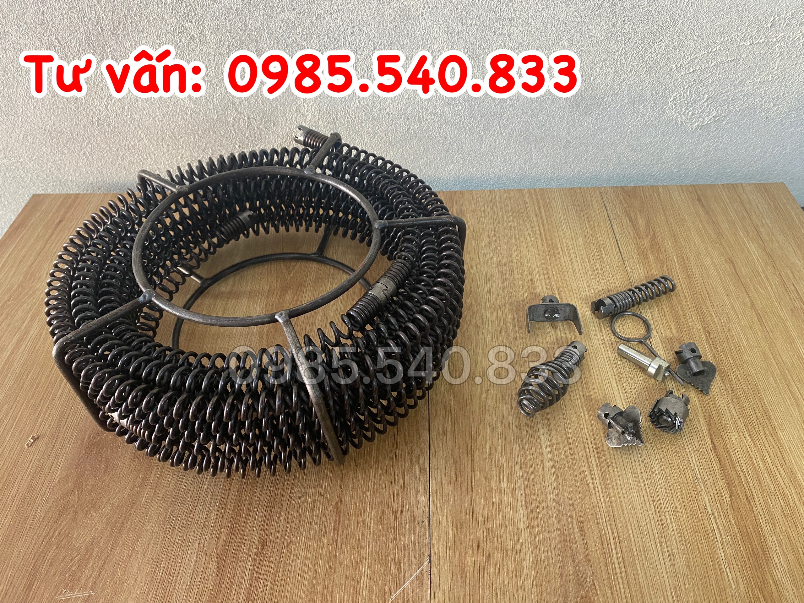 Dây thông cống dùng cho máy khoan dài 3M ( 3M + 6 đầu thông + kết nối máy khoan....)