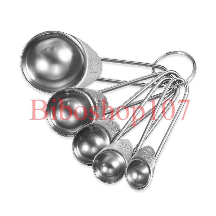Bộ muỗng đong định lượng inox 5 cái