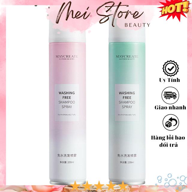 [GIẢM 5% ĐƠN 129K][HCM]Dầu Gội Khô Maycreate Washing Free Shampoo 200ml