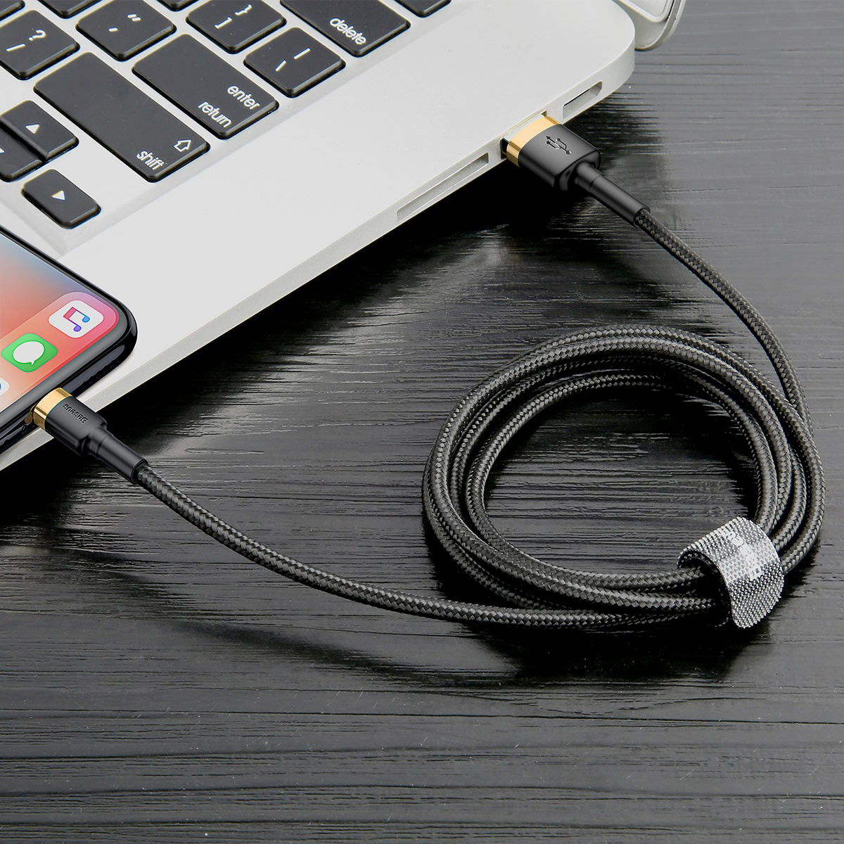 Cáp Sạc Nhanh Baseus Cafule TypeC/Ịphone/Micro Cable - Cáp Sạc Dây Dù IP, Androi 1m/2m