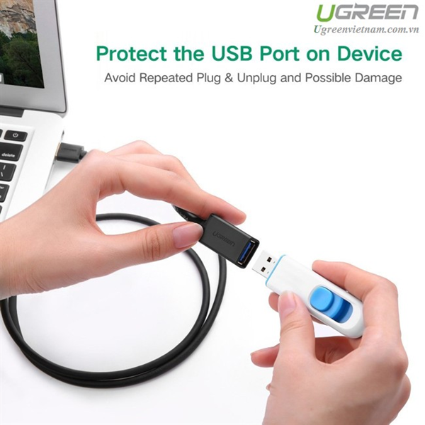 Cáp nối dài USB 3.0 1M âm dương Ugreen 10368 cao cấp
