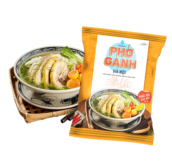 Phở Gánh Hà Nội ăn liền - Phở Gà Đặc Biệt (Thùng 24x75Gr)