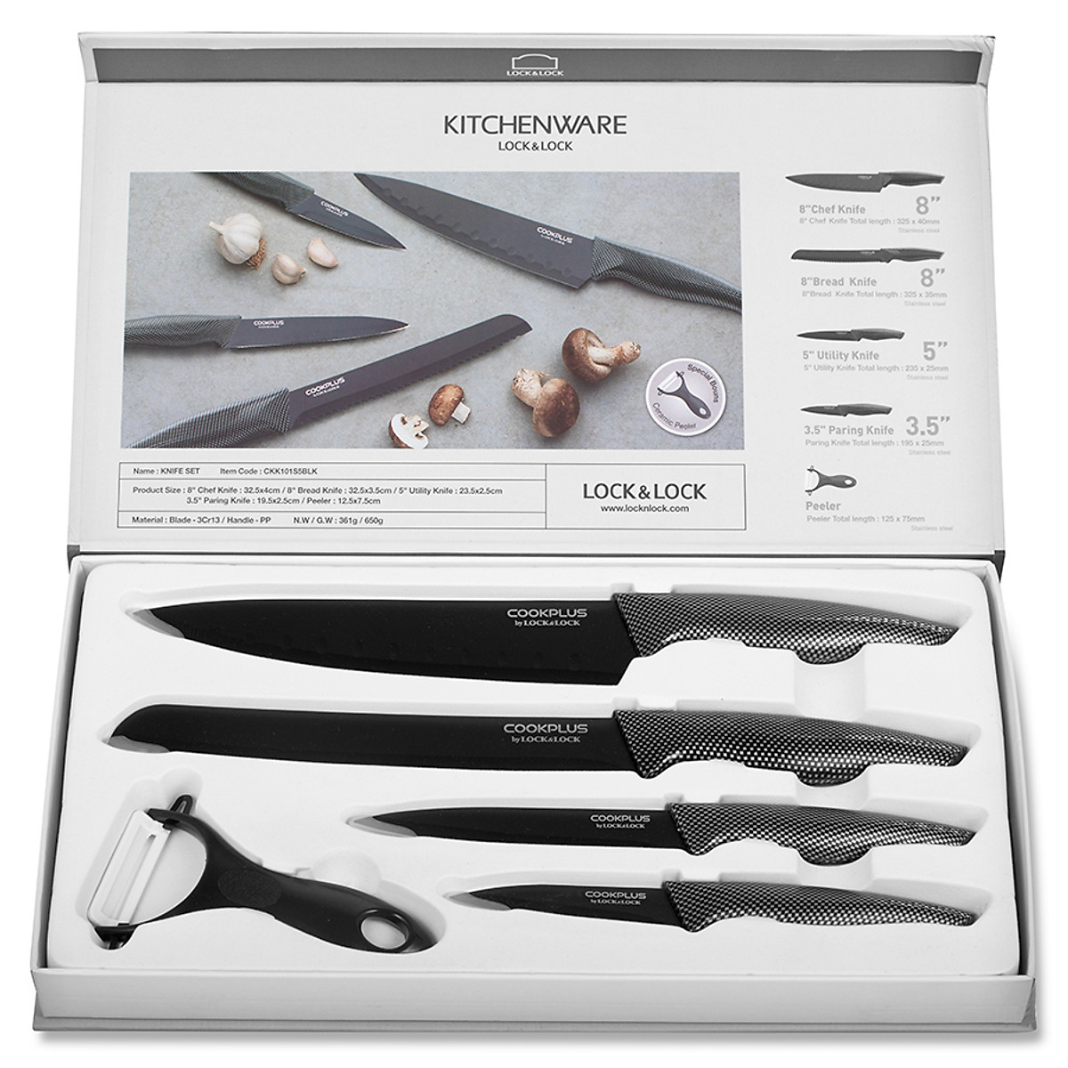 Bộ dao nhà bếp 6 món cookplus lock&lock ckk101s01