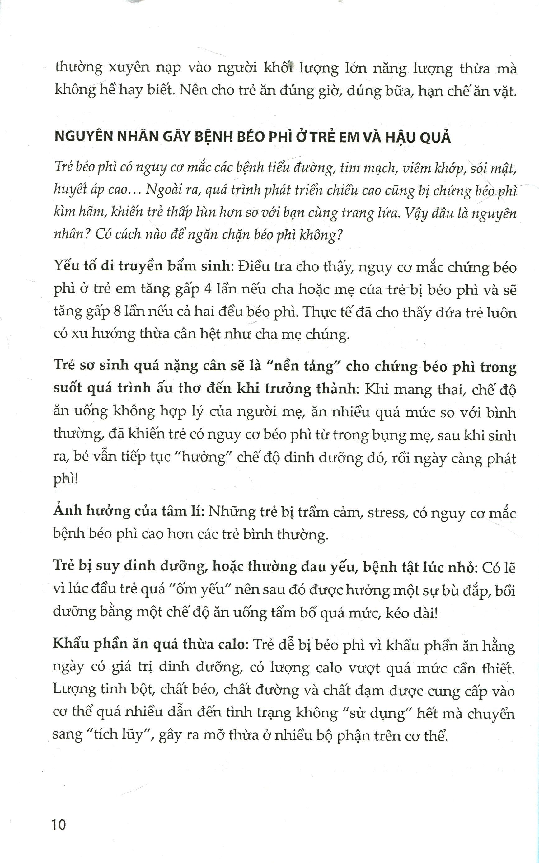 Dinh Dưỡng Cho Trẻ Béo Phì