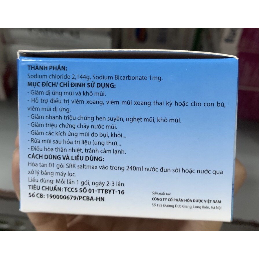 Muối rửa mũi SRK SALTMAX hộp 30 gói