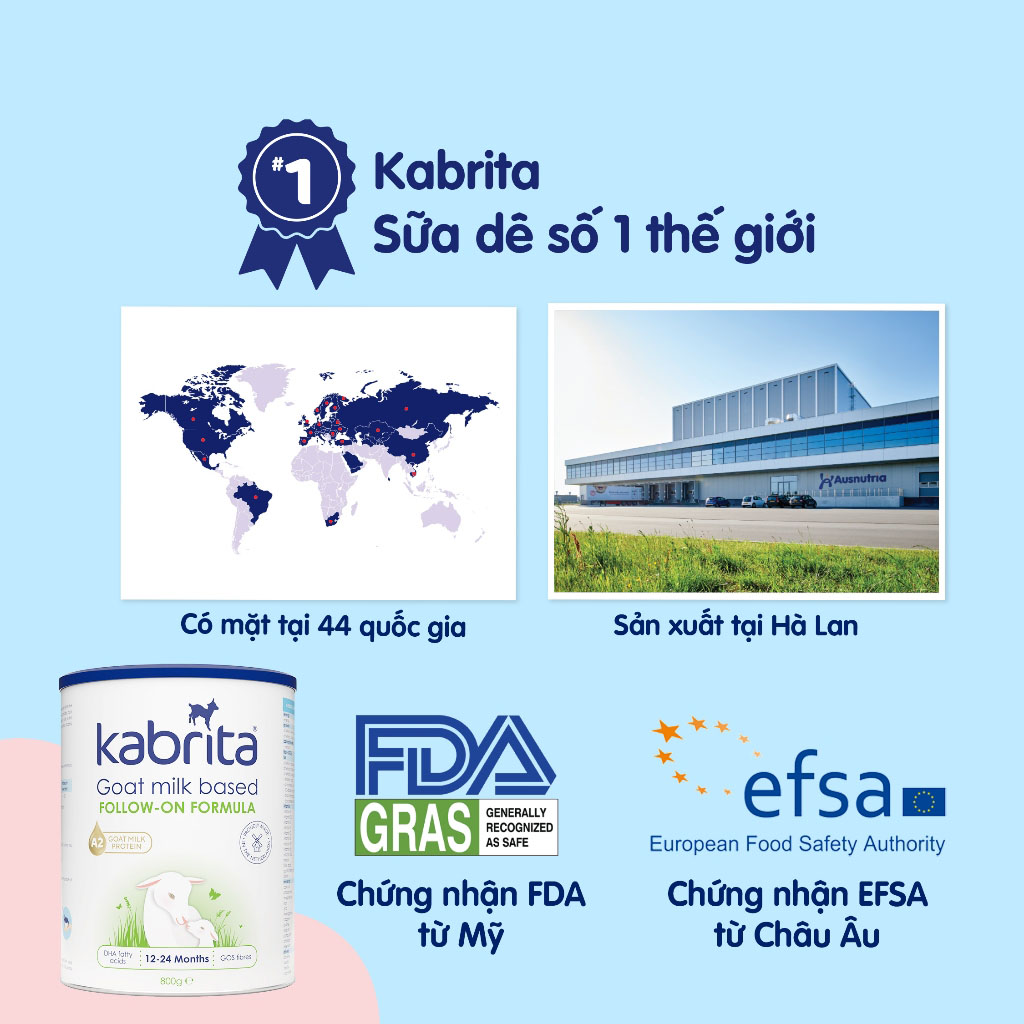 [Mẫu mới] Sữa dê Kabrita Số 2 800g (1-2 tuổi)