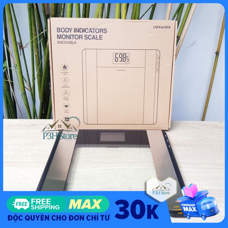 Cân sức khỏe điện tử lock&lock enc516blk