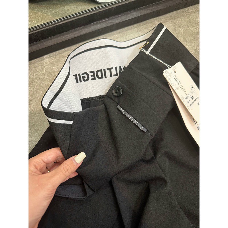 Quần Baggy Nữ Cạp Cao Chất Umi Hàn Co Giãn 4 Chiều