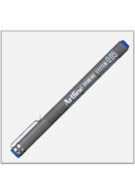 Bút vẽ kỹ thuật artline 0.05 màu xanh ek-2305b