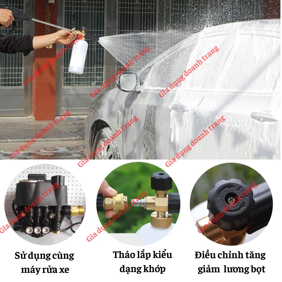 Bình phun bọt tuyết rửa xe dung tích 1L